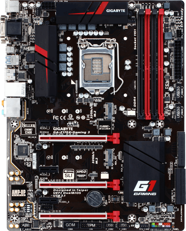 Gigabyte GA-Z170X-Gaming 3 Rev. 1.1 - Motherboard Specifications